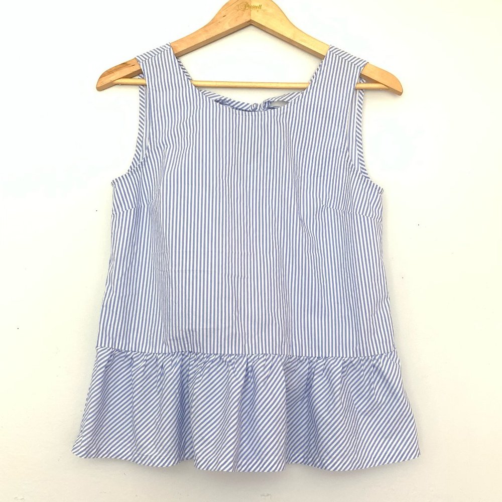 J. Crew Peplum Striped Tank Top w/ bows